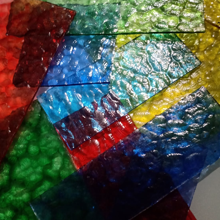 RETALHOS DE VIDROS ARTICO COLORIDO